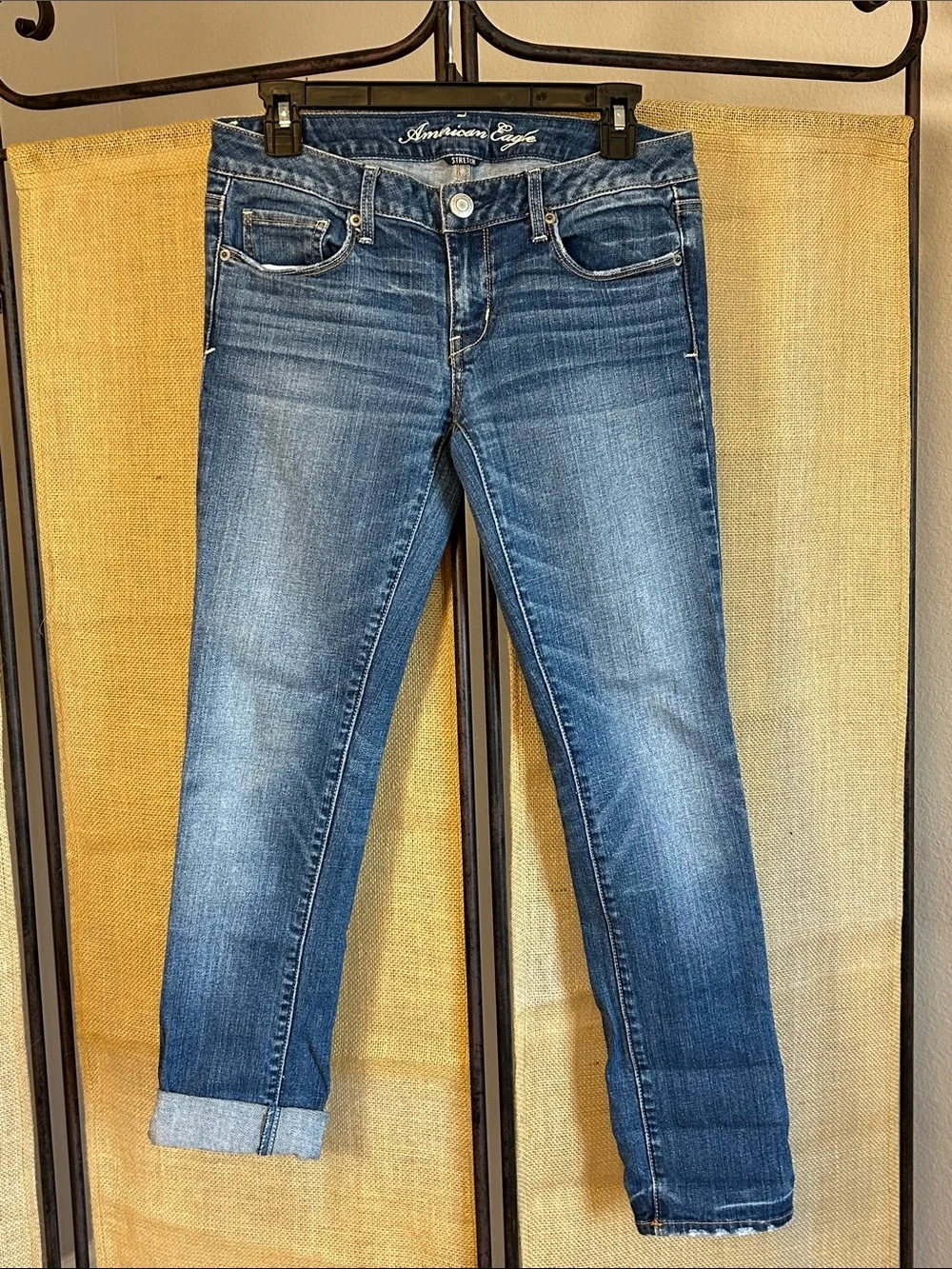 Vintage 2010 Y2K American Eagle AE Stretch Low Rise Skinny Jeans Size 6 Short - Picture 11 of 13